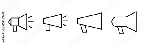 Megaphone icon set. Loudspeaker icon vector.