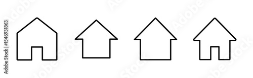 House icon set. Home icon vector