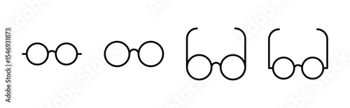 Glasses icon set. Glasses vector icon