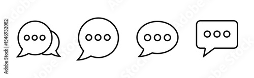 Chat icon set. speech bubble icon. comment icon vector. message. contact us