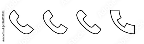 Call icon set. telephone icon vector. phone icon vector. contact us