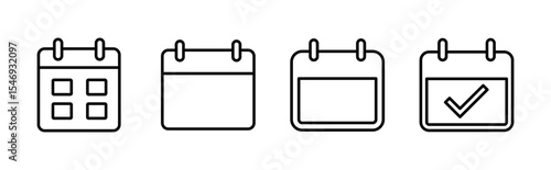 Calendar icon set. Calender symbol. calendar vector icon