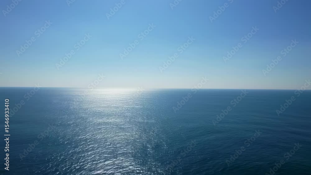 custom made wallpaper toronto digitalAerial Serenity, Tranquil Blue Ocean Vista Under a Clear Azure Sky Horizon