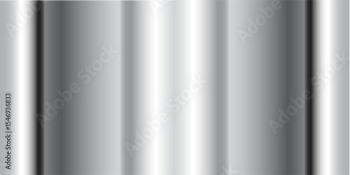 Gradient with a metallic silver texture. Polished plate with light effects. Vector.