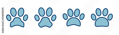 Paw icon vector isolated on white background. Paw Print icon