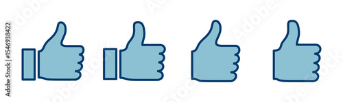 like icon vector isolated on white background. Thumbs up icon. social media icon