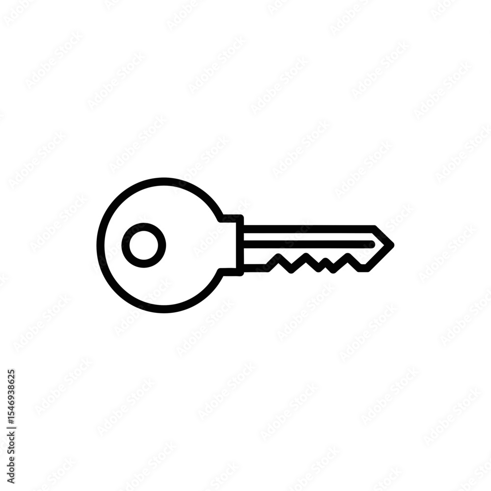 Key icon representing blockchain technology in a minimalist style Key icon representing blockchain technology in a minimalist style