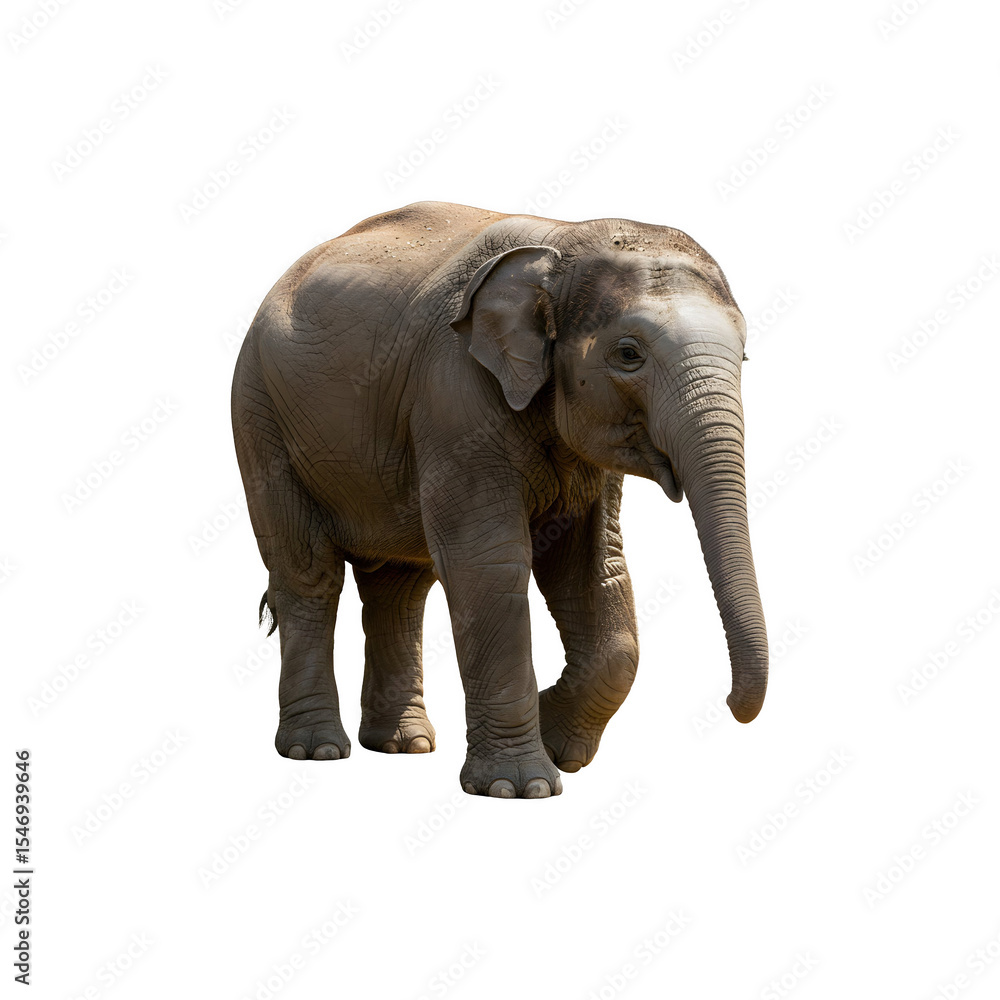 Obraz premium A realistic figurine or sculpture of an elephant walking