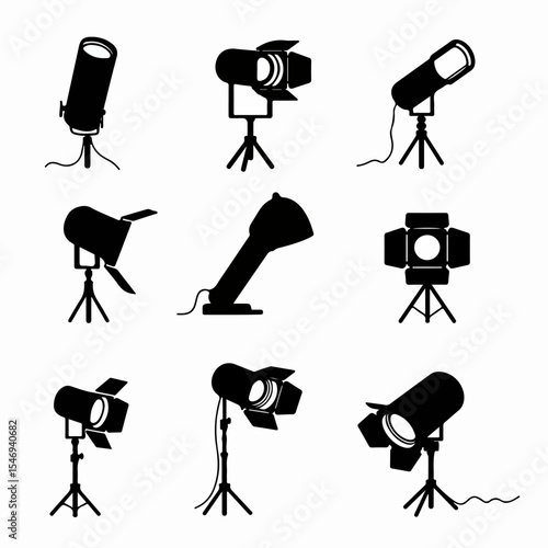 Studio lights equipment spotlight stage theatre cinema