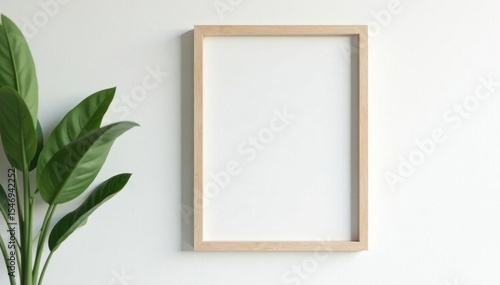 Hanging white wood photo frame, pristine white wall , gallery wall, wall decor
