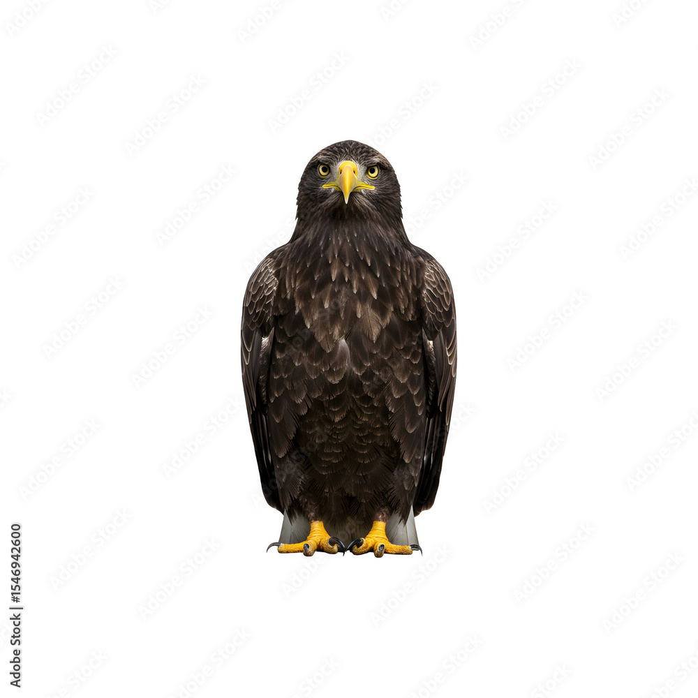 Obraz premium Bald eagle emoji standing tall with intense expression