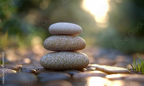 Balanced Stones: A Visual Journey of Harmony and Tranquility in Nature's Embrace