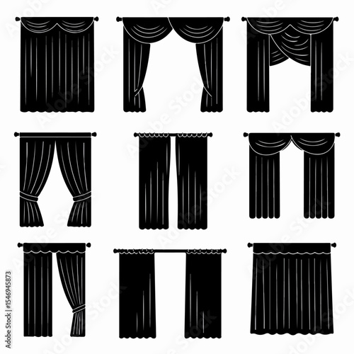 Curtain decorative elements home interior blackout design