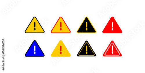 Warning Attention Sign Alert to Various Safety Hazards. Vector illustration.