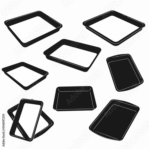 Cake pans black simple kitchenware collection