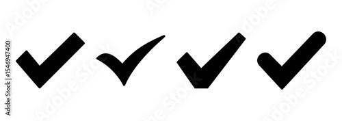 Check mark icon logo design. Tick mark sign and symbol