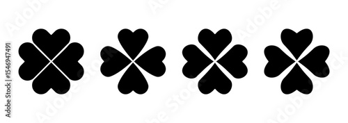 Clover icon logo design. clover sign and symbol. four leaf clover icon.