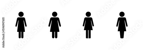 Female icon logo design. woman sign and symbol