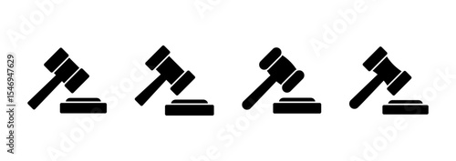 Gavel icon logo design. judge gavel sign and symbol. law icon. auction hammer