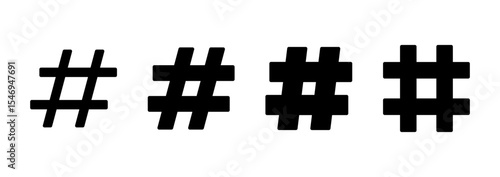 Hashtag icon logo design. hashtag sign and symbol
