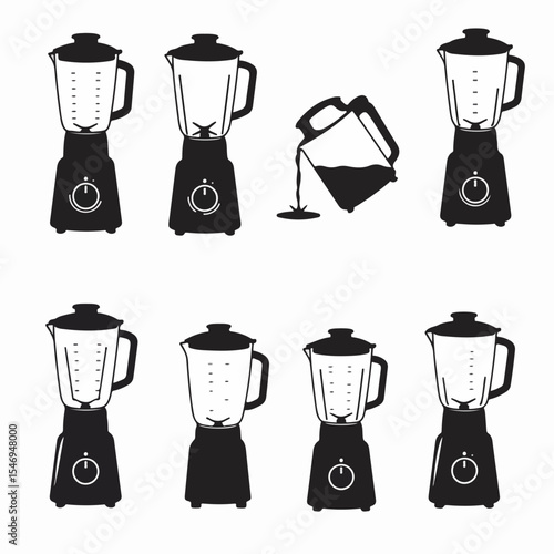 Black blenders cooking appliances kitchen tools set