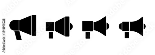Megaphone icon logo design. Loudspeaker sign and symbol