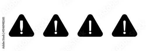 Exclamation danger icon logo design. attention sign and symbol. attention sign