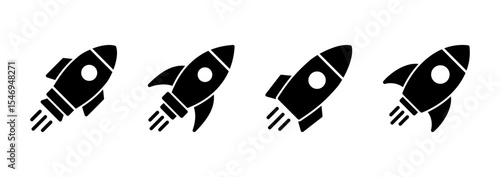 Rocket icon logo design. Startup sign and symbol. rocket launcher icon