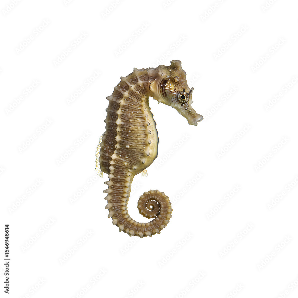 Fototapeta premium Brass ornamental seahorse figurine used as decorative marine-themed home decor