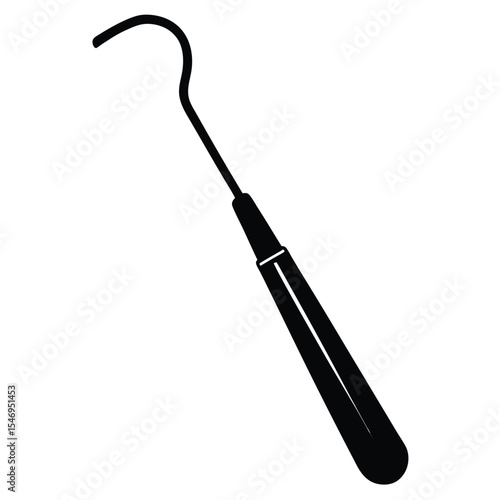 dental hygienist element isolated curette on white background