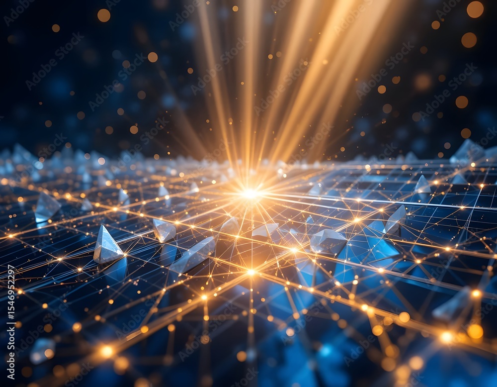Obraz premium Illuminating Network Abstract Digital Connectivity Visualization