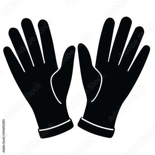 dental hygienist element isolated exam gloves on white background