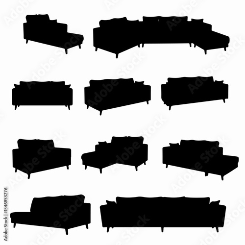 Sofa set silhouette furnishings collection style