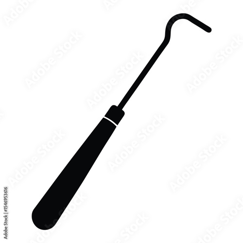 dental hygienist element isolated mirror handle on white background