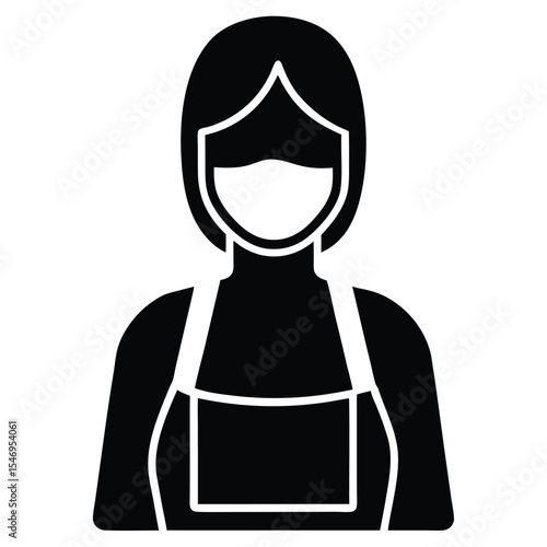 dental hygienist element isolated patient bib on white background