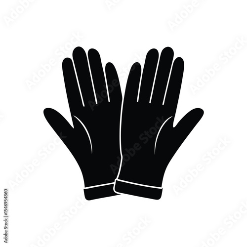 dental hygienist element isolated protective glove on white background