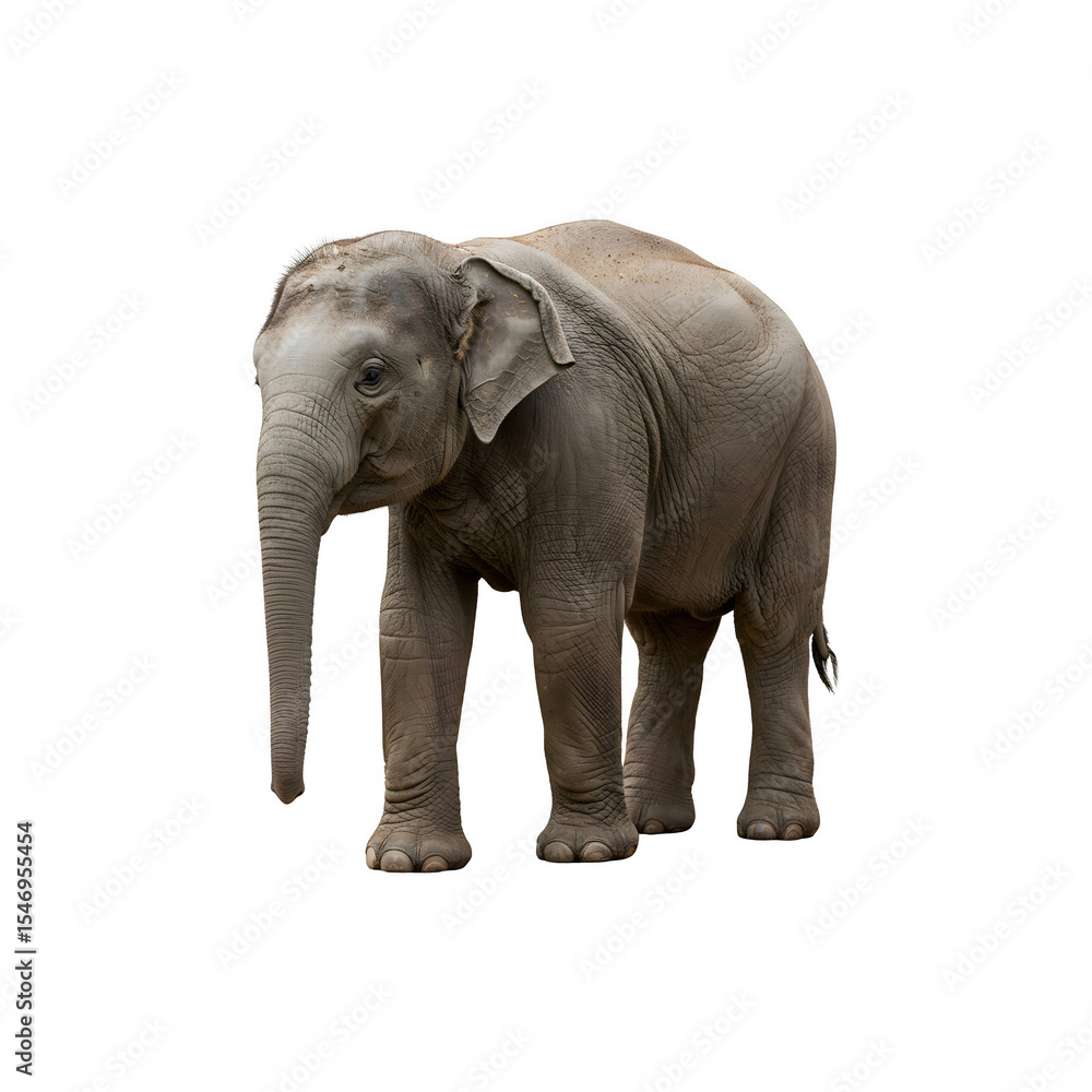 Obraz premium Realistic model of an African elephant standing