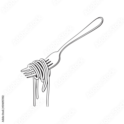 A metal fork on a white background, an isolated kitchen utensil for eating food