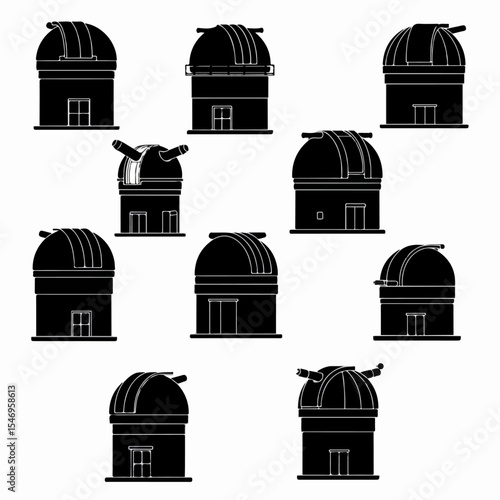 Observatories astronomy building architecture silhouette science