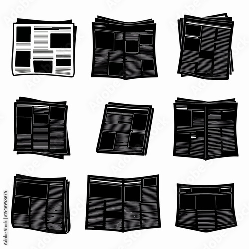 Newspapers collection, news, paper, article, publication, print, daily