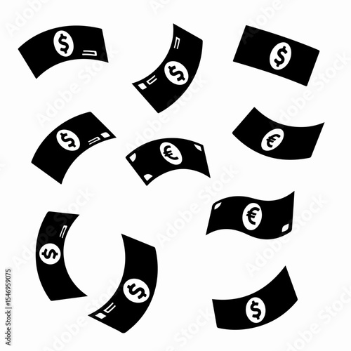 Money Currency Dollar Euro Falling Finance Economy