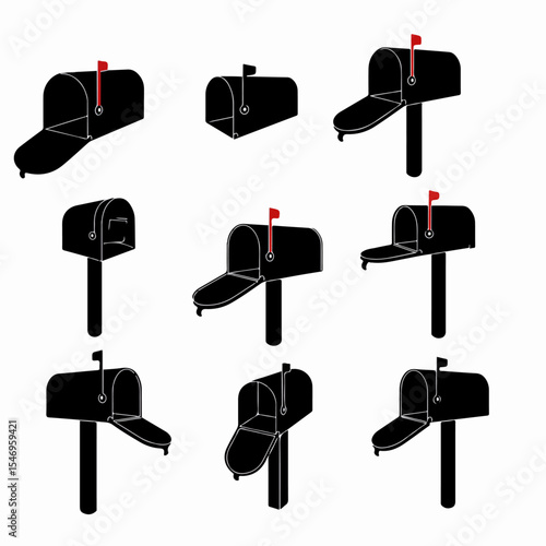 Mailboxes delivery post symbol letter communication collection