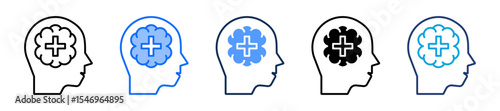 Psychiatry multiple icon