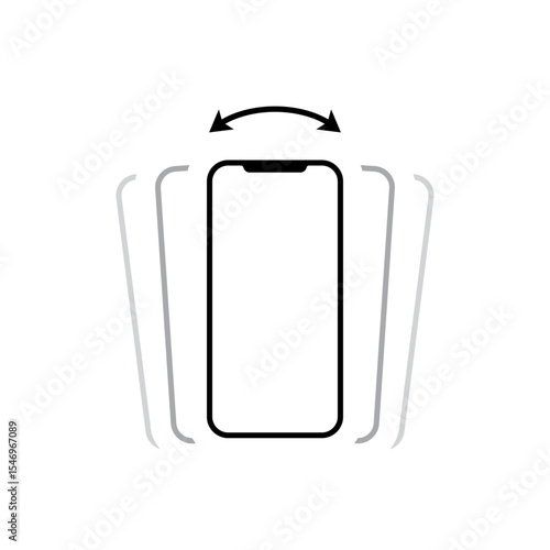 Smartphone, mobile phone shake icon. Cellphone vibrating sign symbol