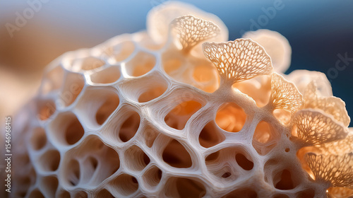 Macro: Honeycomb Texture of Dried Coral Skeleton
