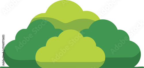 bushes flat vector