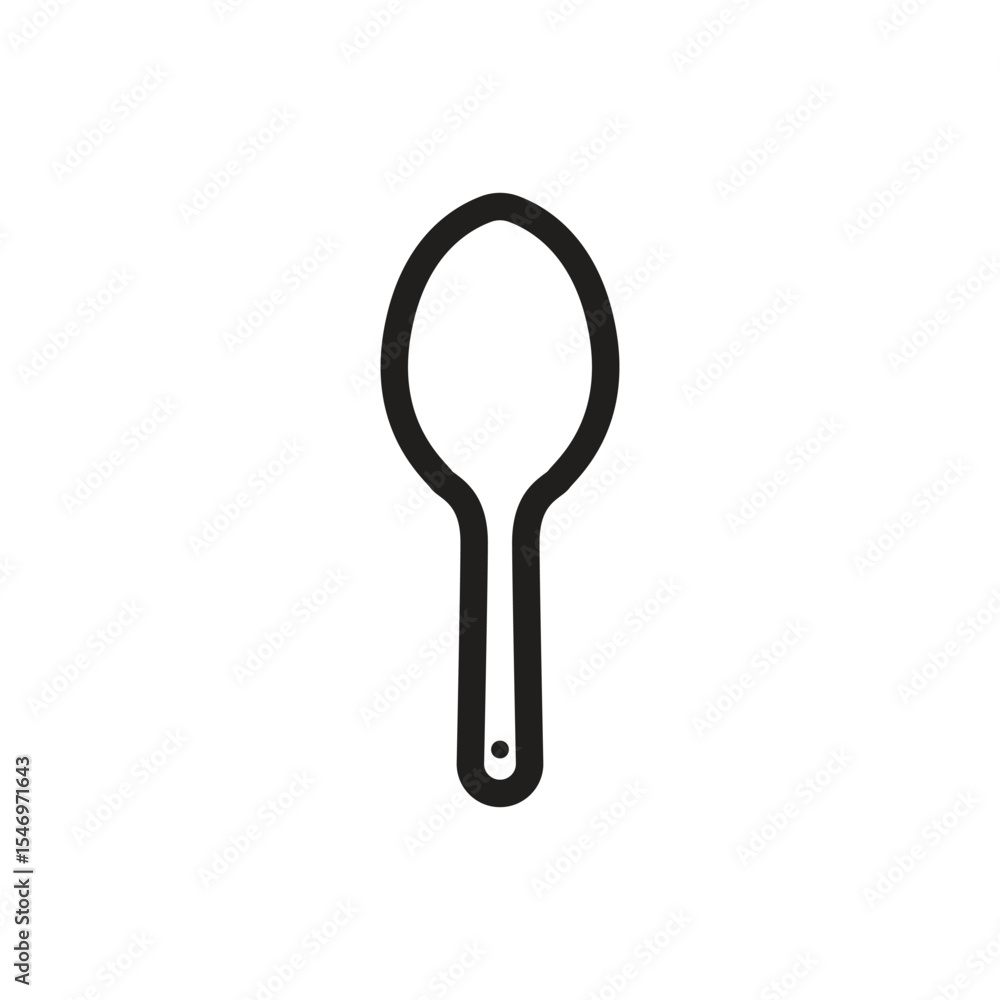 Wooden spoon flat icon. Wooden spoon flat icon.