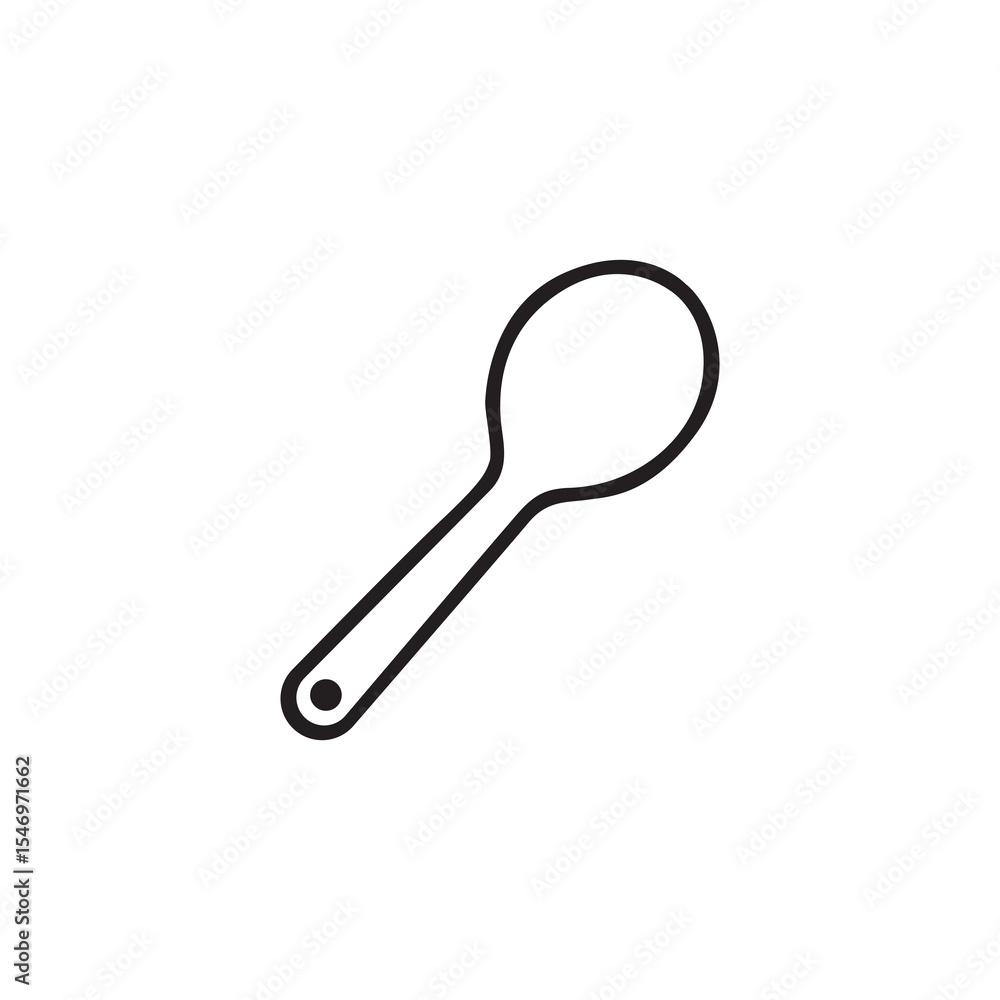 Wooden spoon flat icon. Wooden spoon flat icon.