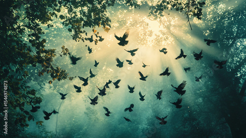 Wings in the Wilderness, nature, bird, wild, wildlife, animal, green, beautiful, beak, background, flower, forest, small, fauna, tree. 