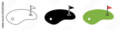 golf icon set. modern design isolated on white background